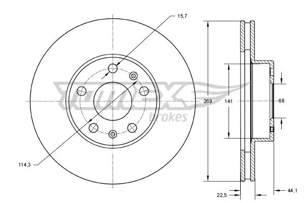TOMEX Brakes TX 73-51 - Bremsscheibe Top-Seller