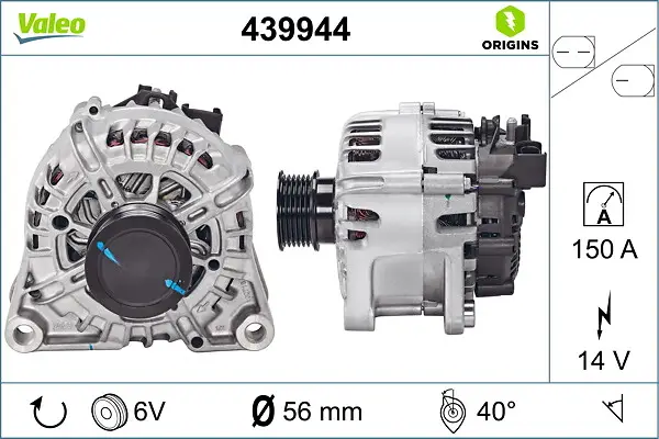 Ausverkauf VALEO 439944 - Generator - VALEO ORIGINS NEW OE TECHNOLOGY