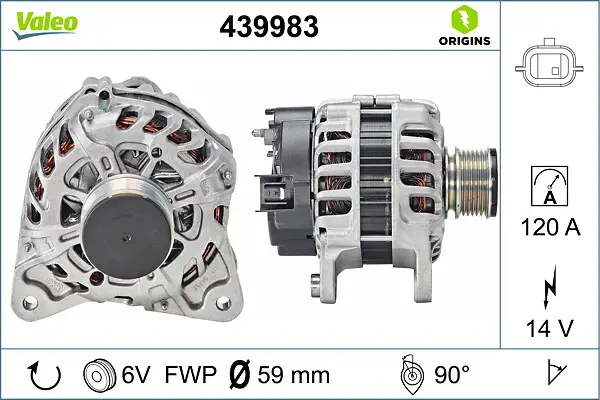 Wochenendangebot VALEO 439983 - Generator - VALEO ORIGINS NEW OE TECHNOLOGY
