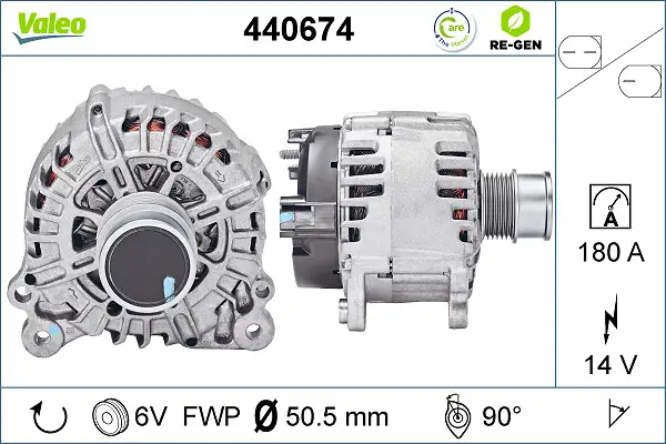 Geprüft VALEO 440674 - Generator - VALEO RE-GEN REMANUFACTURED