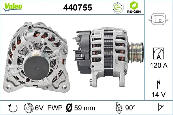 VALEO 440755 - Generator - VALEO RE-GEN REMANUFACTURED Preiswert