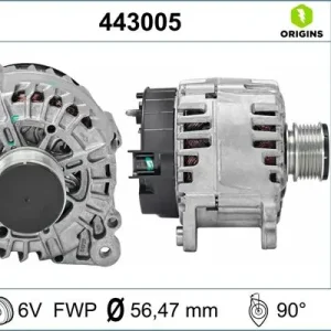 Preisknaller VALEO 443005 - Generator - VALEO ORIGINS NEW OE TECHNOLOGY