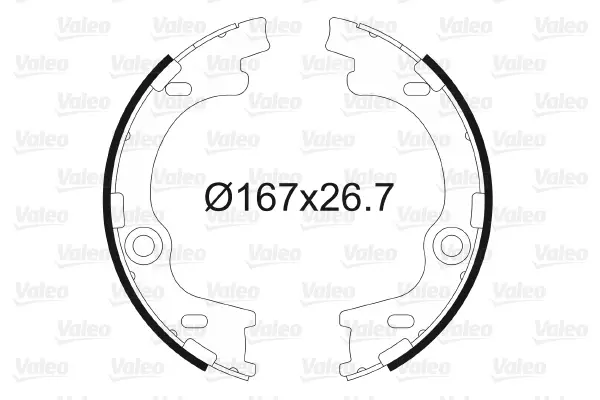 VALEO 564186 - Bremsbackensatz, Feststellbremse Markenprodukt