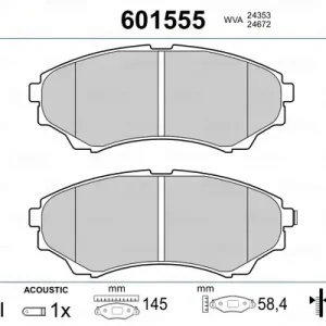 VALEO 601555 - Bremsbelagsatz, Scheibenbremse Rabatt