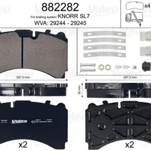 Must-Have VALEO 882282 - Bremsbelagsatz, Scheibenbremse - OPTIPACK