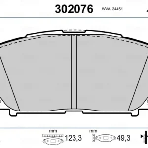 VALEO 302076 - Bremsbelagsatz, Scheibenbremse - FIRST Ausverkauf