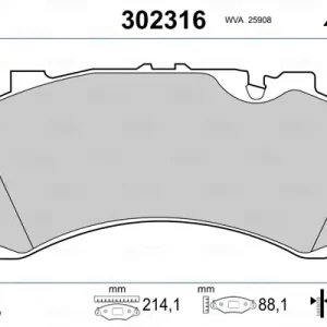Versand Am Gleichen Tag VALEO 302316 - Bremsbelagsatz, Scheibenbremse - FIRST