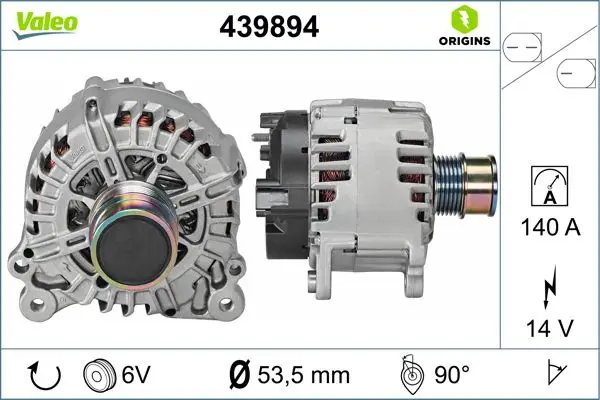 Preiswert VALEO 439894 - Generator - VALEO ORIGINS NEW OE TECHNOLOGY