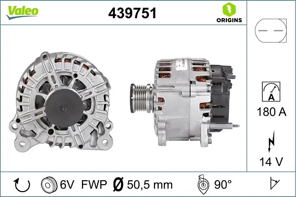 VALEO 439751 - Generator - VALEO ORIGINS NEW OE TECHNOLOGY Neu