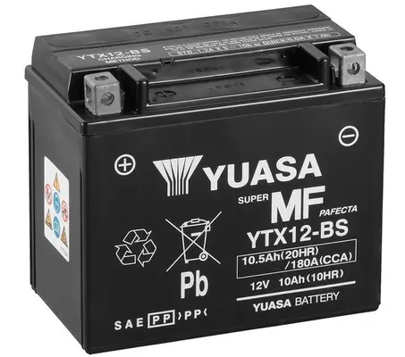 Günstig YUASA YTX12-BS - Starterbatterie - Maintenance Free 11Ah 180 A 12 V