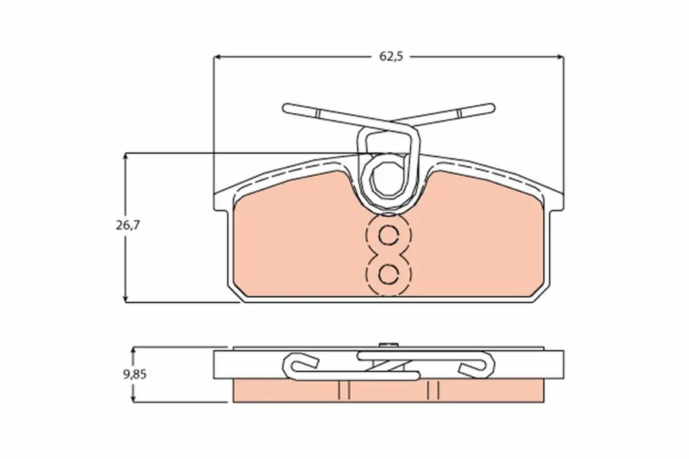 Neu Im Sortiment TRW GDB2165 - Bremsbelagsatz, Scheibenbremse