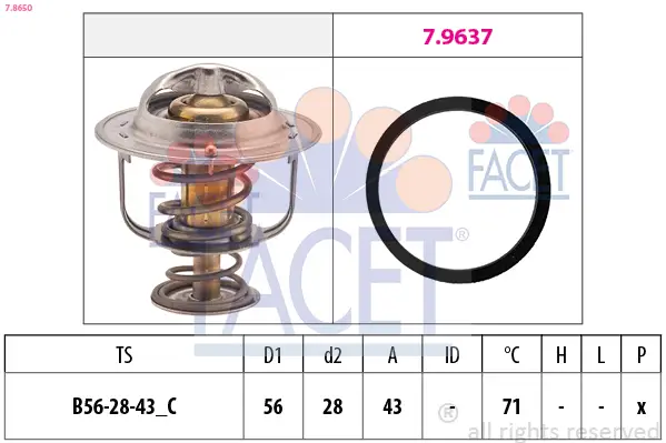 Neue Kollektion FACET 7.8650 - Thermostat, Kühlmittel