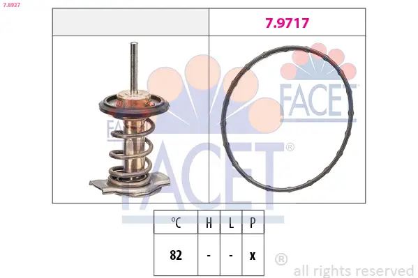 FACET 7.8937 - Thermostat, Kühlmittel Geprüft