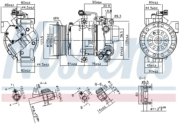 Preiswert NISSENS 89443 - Kompressor, Klimaanlage - ** FIRST FIT **