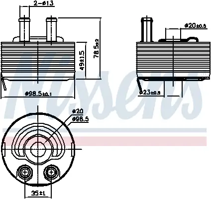 NISSENS 90793 - Ölkühler, Motoröl Markenprodukt