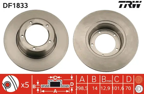 TRW DF1833 - Bremsscheibe Highlight