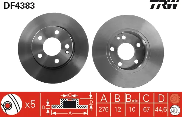 TRW DF4383 - Bremsscheibe Sonderaktion