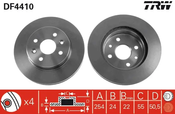 Markenware TRW DF4410 - Bremsscheibe