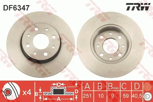 TRW DF6347 - Bremsscheibe Jetzt Bestellen