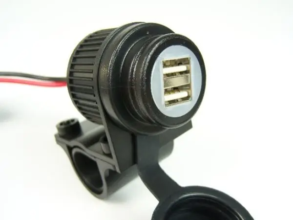 Sichere Zahlung Duo USB Steckdose Motorrad, 12-24V, für 22mm / 25mm Lenker