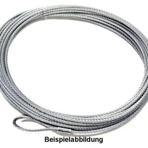 TAURUS Stahlseil, 40m x 10mm, MBK 103,2 kN, Ende spitz, mit Haken Günstig