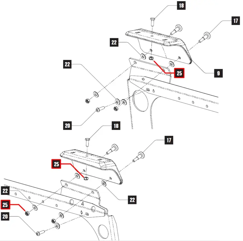 Rhino Rack Stopmutter M6, schwarz (8 Stk) Sale