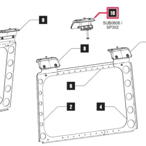 Nur Heute Rhino Rack Montagepunkt außen, Jeep JL Backbone, vorne links, für 50-11RJLB1
