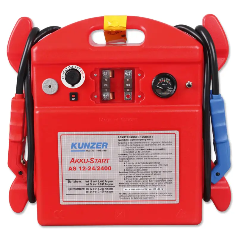 Kunzer Starthilfe AS 12-24/2400 Spitzenstrom 6200A (12V) für 12 und 24 Volt Bestpreis