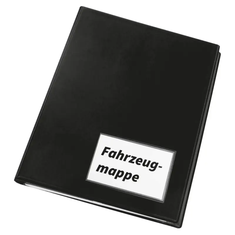Bestpreis Fahrzeugmappe DIN A5 mit 8 Hüllen DIN A5, 3 Kartenfächer, 1 Einschubfach schwarz