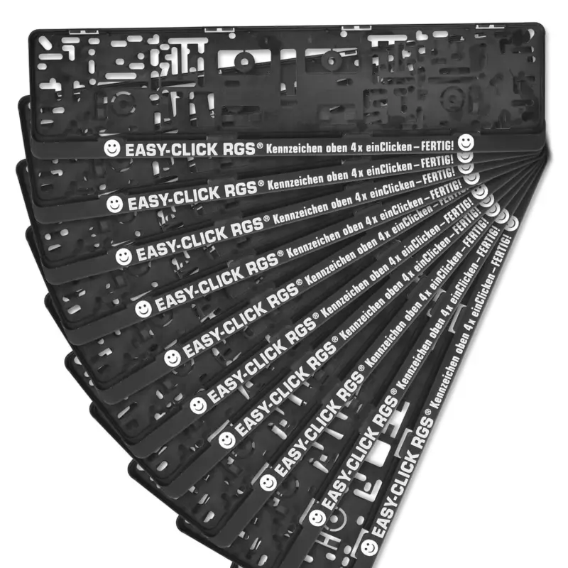 Must-Have Kennzeichenhalter EASY-CLICK RGS ® 10er-Set, mit Ihrem 1-Farb-Aufdruck