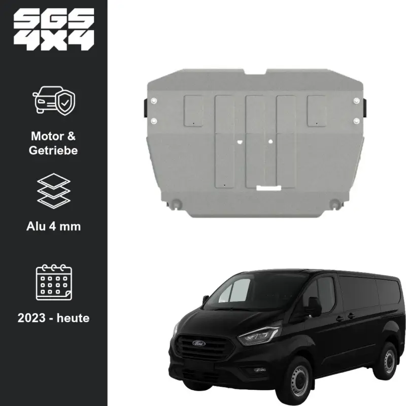 Unterfahrschutz Ford Transit Custom (ab 2023) Motor & Getriebe Aluminium 4 mm Beliebt