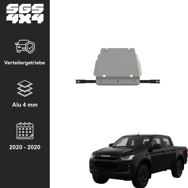Billig Unterfahrschutz Isuzu D-Max ab 2020 (ab 2020) Verteilergetriebe Aluminium 4 mm