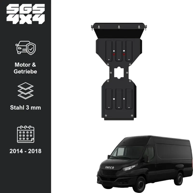 Unterfahrschutz Iveco Daily 2014-2018 (2014 bis 2018) Motor & Getriebe Stahl 3 mm Garantierte Lieferung