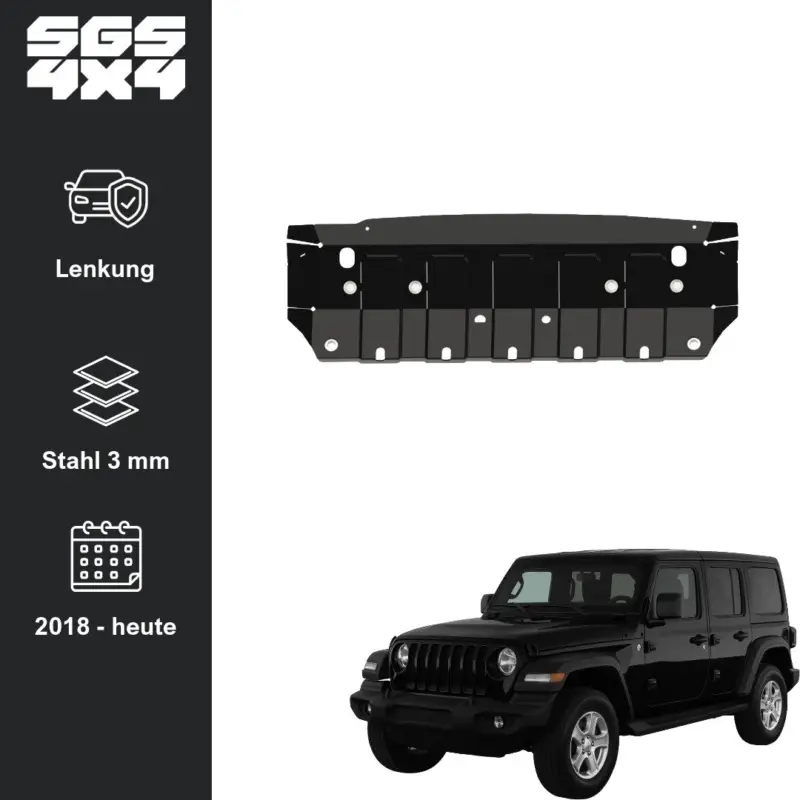 Unterfahrschutz Jeep Wrangler (ab 08/2018) Lenkung Stahl 3 mm Finale Aktion