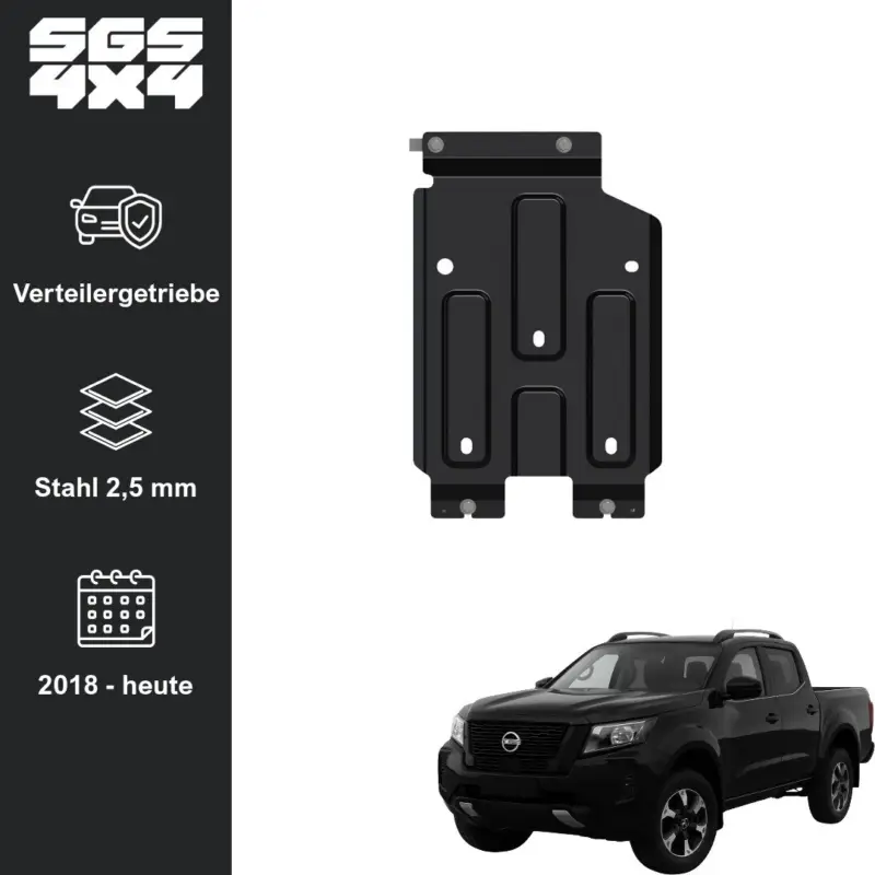 Neuheit Unterfahrschutz Nissan Navara (ab 2018) Verteilergetriebe Stahl 2,5 mm
