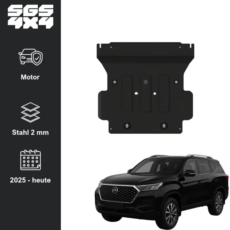 Unterfahrschutz SsangYong Rexton (ab 2025) Motor Stahl 2 mm Heißes Angebot