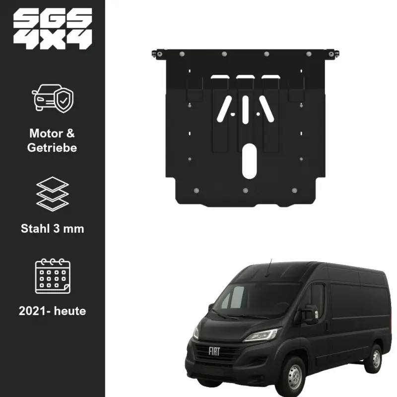 Begrenztes Angebot Unterfahrschutz Fiat Ducato ab 2021 (ab 2021) Motor & Getriebe Stahl 3 mm
