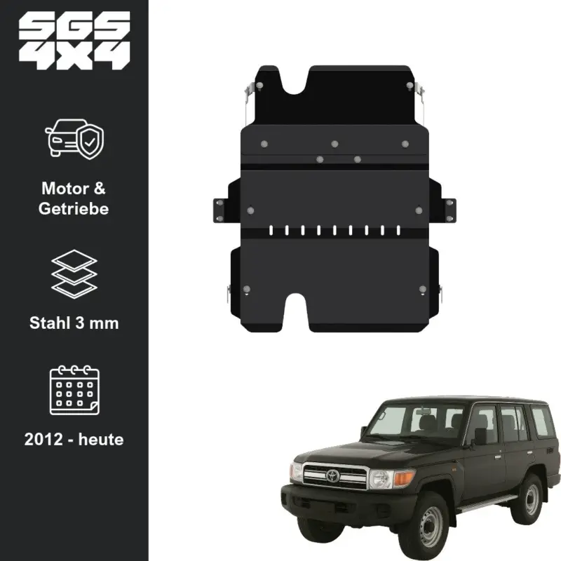 Sonderangebot Unterfahrschutz Toyota Land Cruiser 76 2012 - Motor & Getriebe Stahl 3 mm