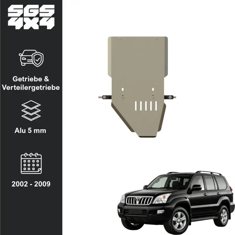 Begrenztes Angebot Unterfahrschutz Toyota Land Cruiser J120 (J120, 2002 bis 2009) Getriebe & Verteilergetriebe Aluminium 5 mm