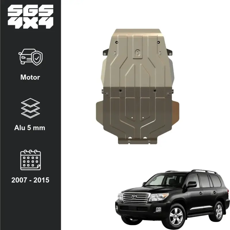 Ausverkauf Unterfahrschutz Toyota Land Cruiser J200 (2007-2015) (2007 bis 2015) Motor Aluminium 5 mm