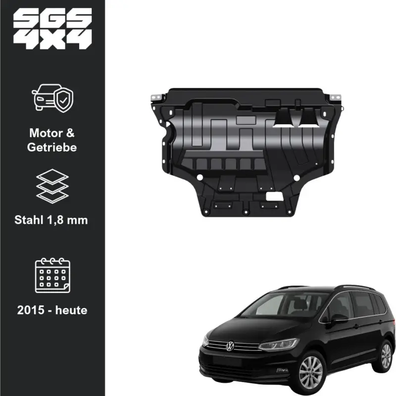 Günstig Unterfahrschutz VW Touran II 05/2015 - Motor & Getriebe Stahl 1,8 mm
