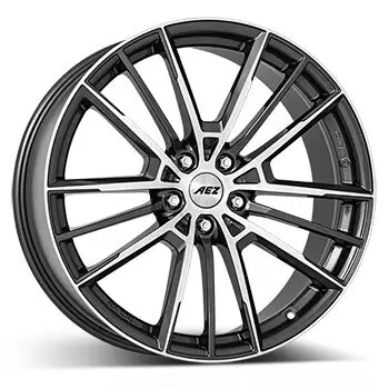 Letzte Chance 7,5 x 17 ET 40 AEZ Felge für Ford Transit Connect in gunmetal (dunkelgrau gebürstet)/poliert