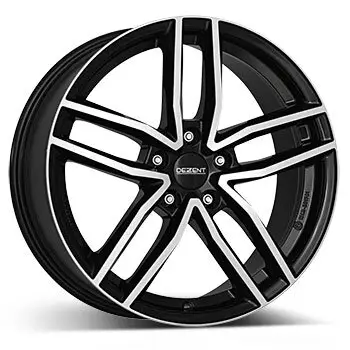 Rabatt 7,5 x 17 ET 48 DEZENT Felge für Ford Tourneo Connect in schwarz/poliert