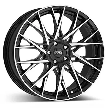 Letzte Chance 7,5 x 18 ET 48DOTZ Felge für Suzuki SX4 S-Cross/S-Cross in schwarz/poliert
