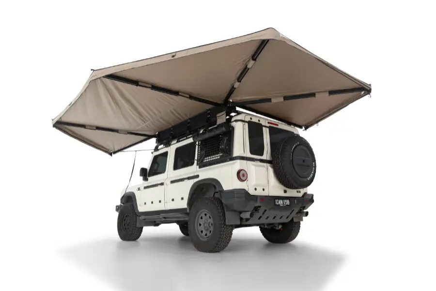 Schneller Versand Rhino Rack Batwing 270 freitragende Markise, rechte Seite, inkl. Halter